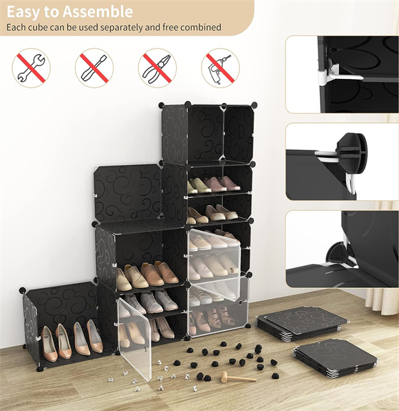 Plastic shoe rack